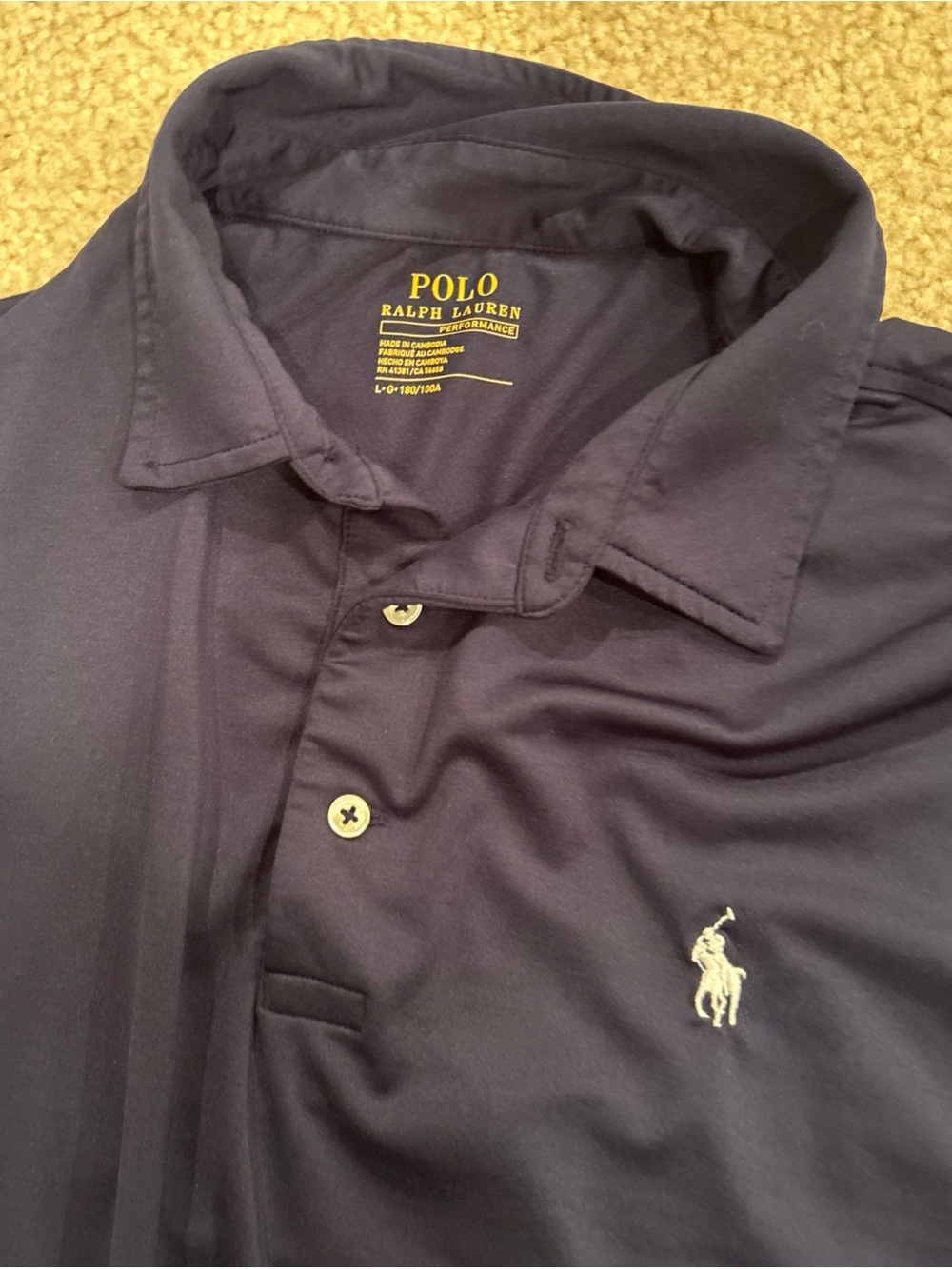 Polo by Ralph Lauren Men’s Dark Navy Polo with Embroidered Pony
